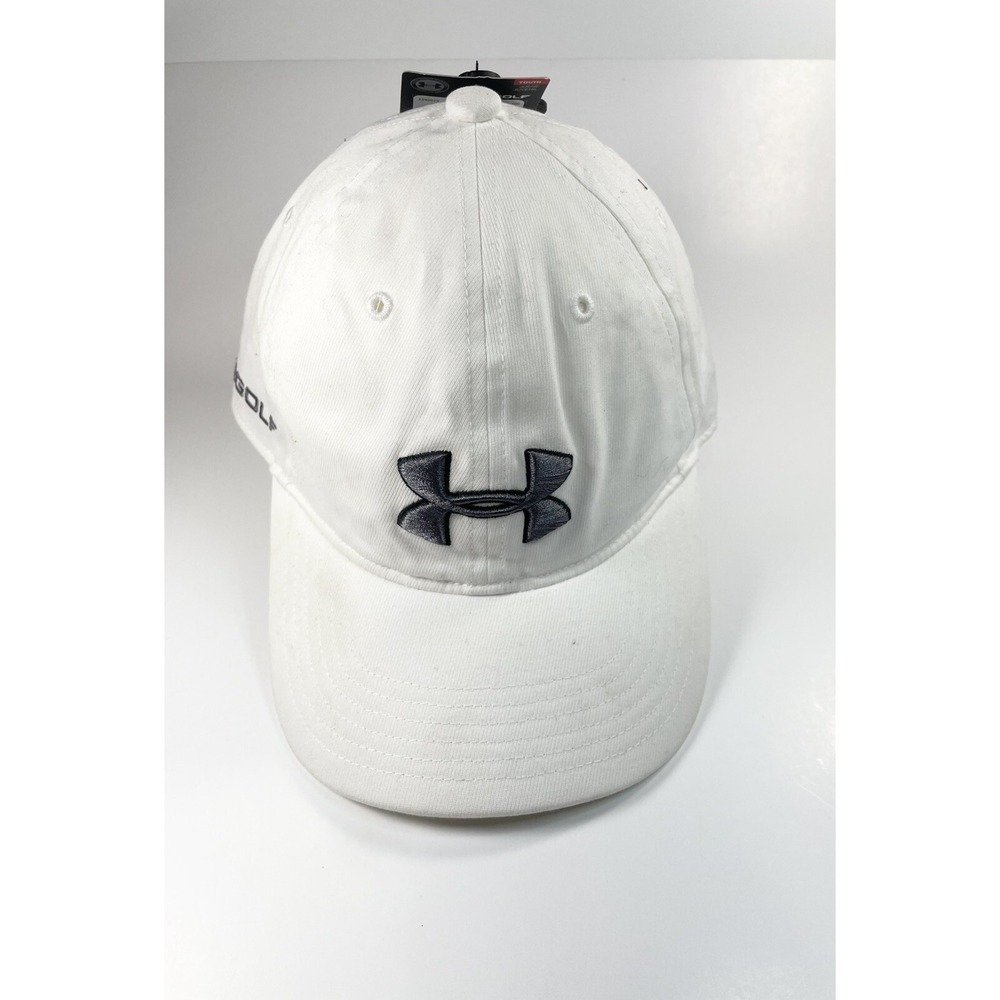 under armour heat Gear Boys Golf White Hat NWT Not Perfect